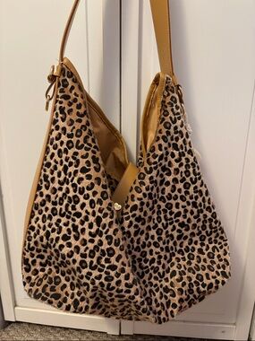 Stoney Clover Leopard Print Hobo/Shoulder Bag
